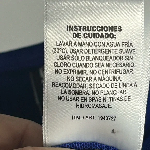 DKNY Blue Ruffle One Piece Swimsuit Ruched Tummy Control Size XL NWT - Picture 8 of 8